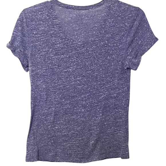 DANSKIN NOW ACTIVE TEE SHIRT, WOMENS, L, HEATHER LAVENDER, SHORT SLEEVE, V-NECK - Picture 4 of 10